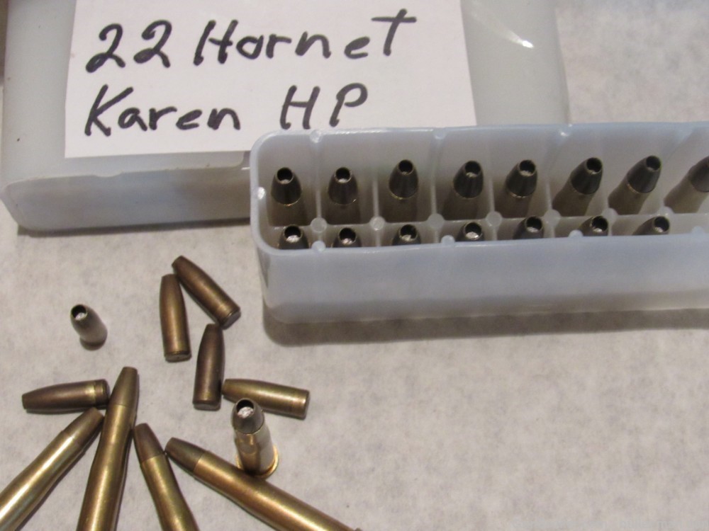 22 Hornet ammo with Karen (big mouth) hollow points -img-0