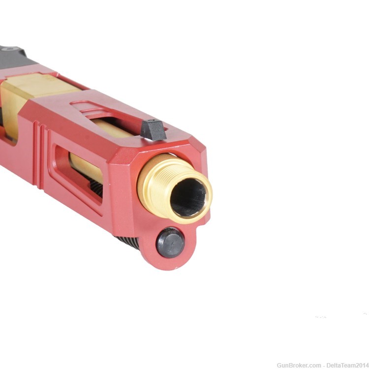 Complete RMR Slide for Glock 19 - PVD Gold Barrel - Red Crimson 17-4 Slide-img-4