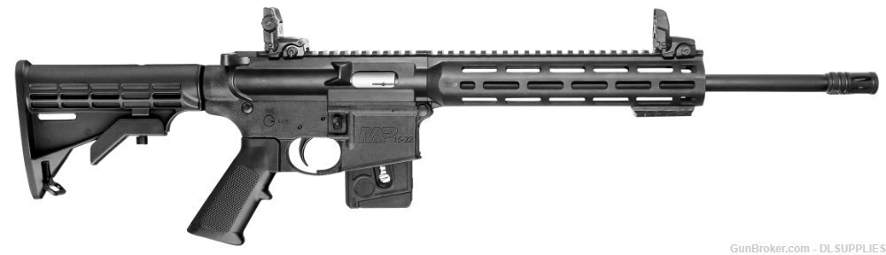 SMITH AND WESSON S&W M&P15-22 SPORT II BLACK CARBINE 10 RND 16" BBL .22LR-img-0