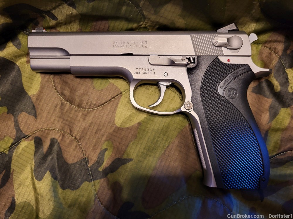 Vintage Smith & Wesson S&W Mod 4506-1 .45 ACP SA/DA Pistol in VG Condition-img-20