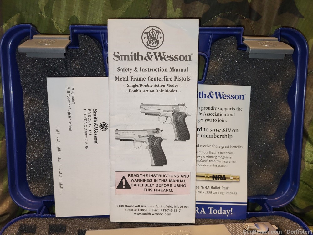 Vintage Smith & Wesson S&W Mod 4506-1 .45 ACP SA/DA Pistol in VG Condition-img-2