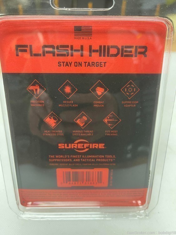 Surefire Socom 4 Prong Flash Hider FH556RC Suppressor Adapter mount 1/2”x28-img-2