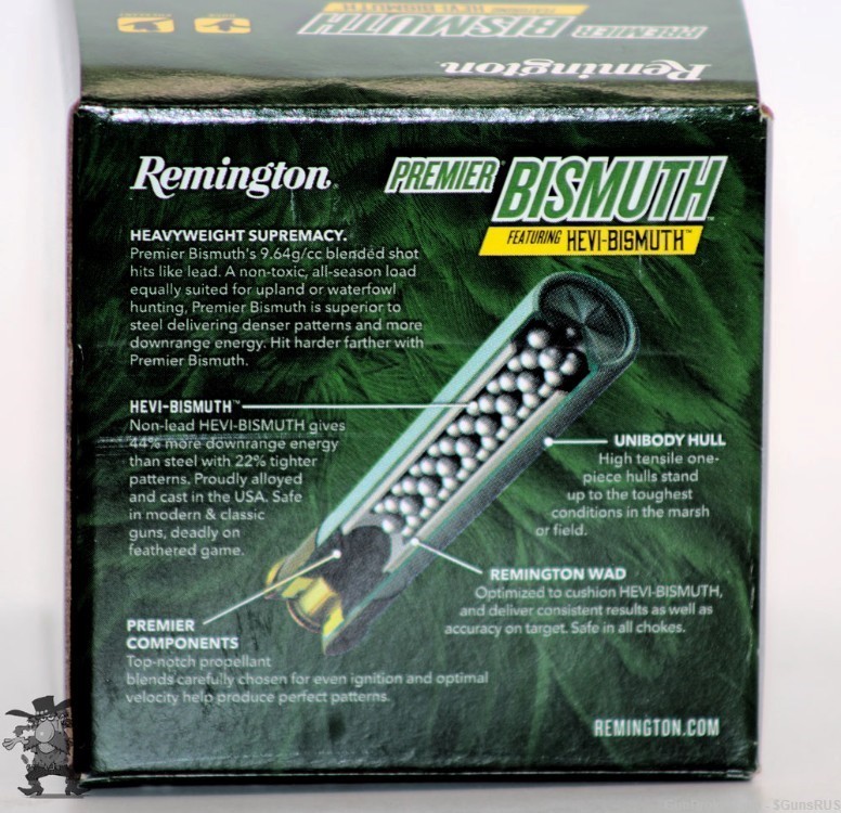 410 REMINGTON Ultra-dense HEVI BISMUTH 3In No.4 Shot Upland/Waterfowl 25RDS-img-3