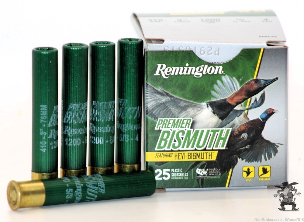 410 REMINGTON Ultra-dense HEVI BISMUTH 3In No.4 Shot Upland/Waterfowl 25RDS-img-0