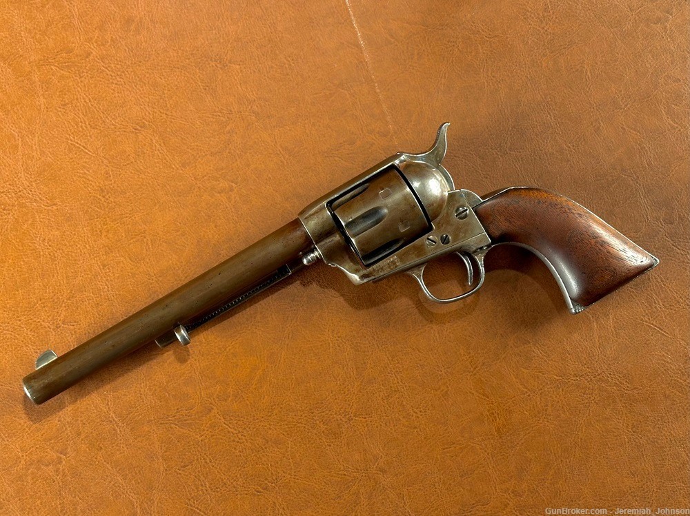 1873 Colt Single Action Army .45 Revolver Nickel 7 1/2" Blackpowder Pistol-img-18
