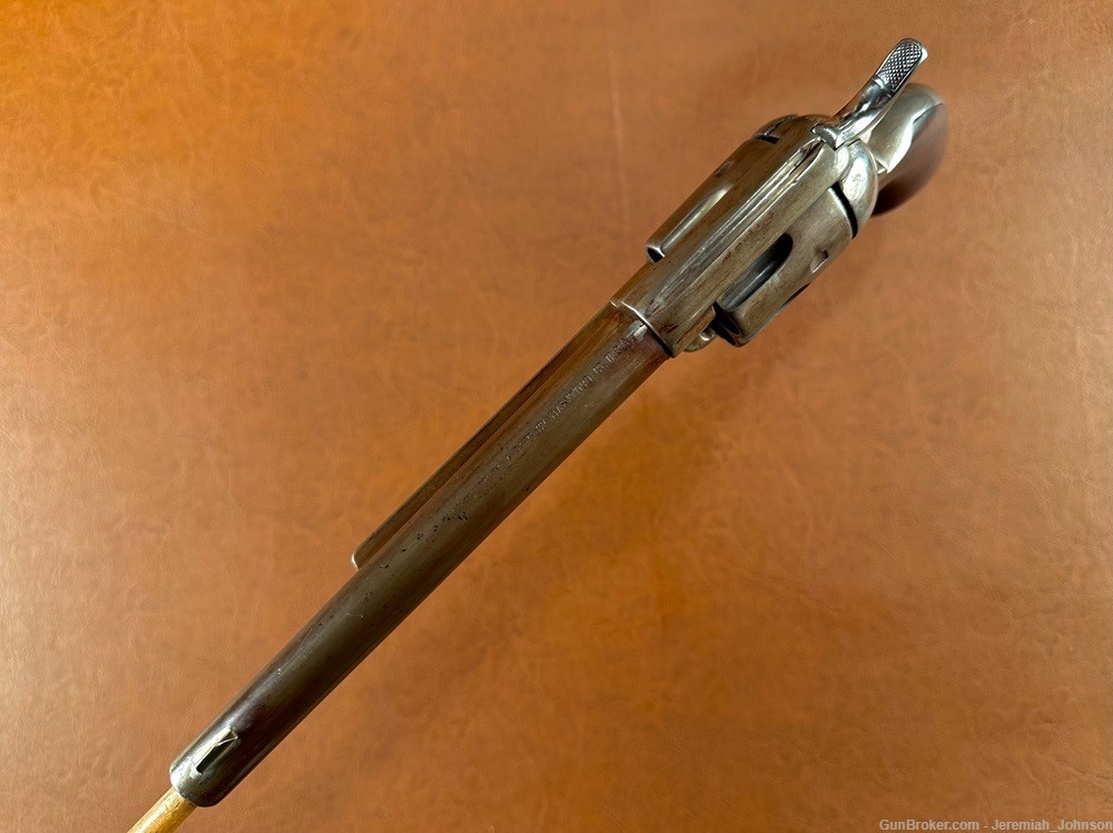 1873 Colt Single Action Army .45 Revolver Nickel 7 1/2" Blackpowder Pistol-img-8