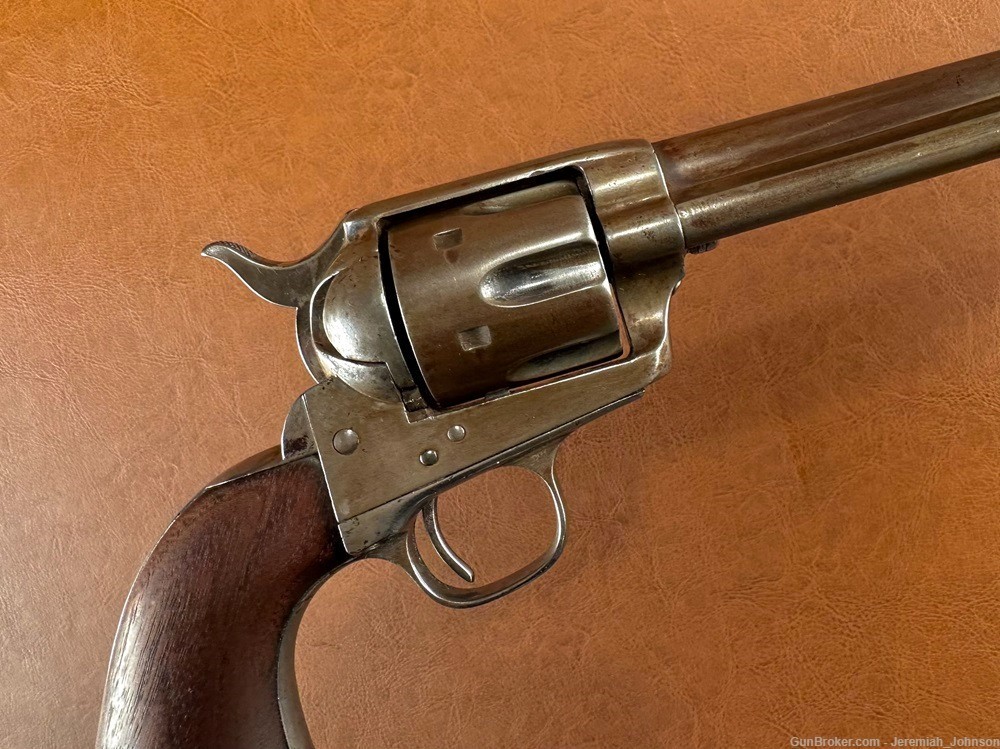1873 Colt Single Action Army .45 Revolver Nickel 7 1/2" Blackpowder Pistol-img-11