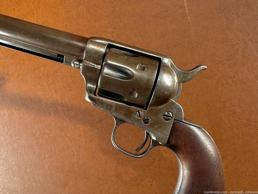 1873 Colt Single Action Army .45 Revolver Nickel 7 1/2" Blackpowder Pistol-img-3