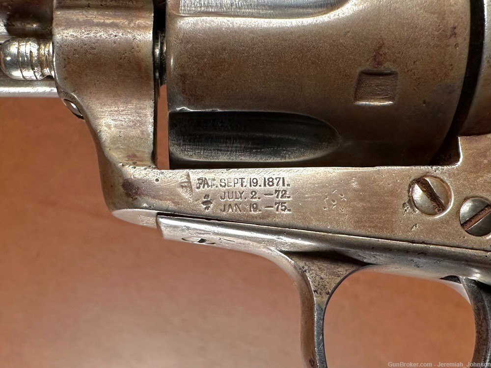 1873 Colt Single Action Army .45 Revolver Nickel 7 1/2" Blackpowder Pistol-img-4