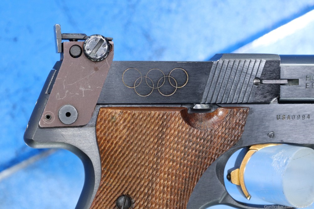 HIGH STANDARD OLYMPIC 22 SHORT WITH BARREL WEIGHT AND COMP BARREL-img-33