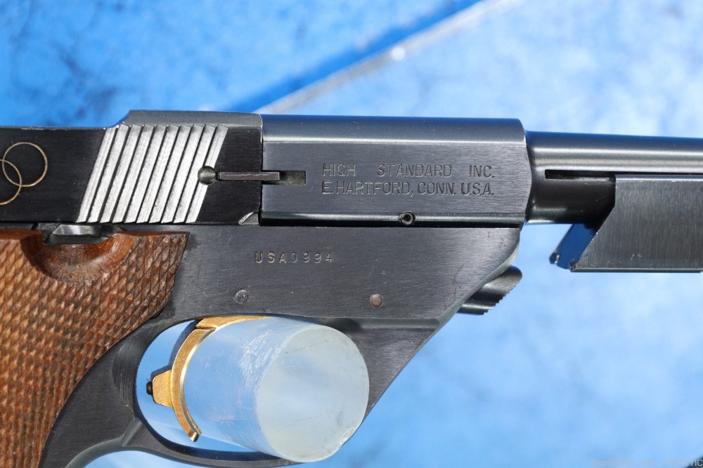 HIGH STANDARD OLYMPIC 22 SHORT WITH BARREL WEIGHT AND COMP BARREL-img-34