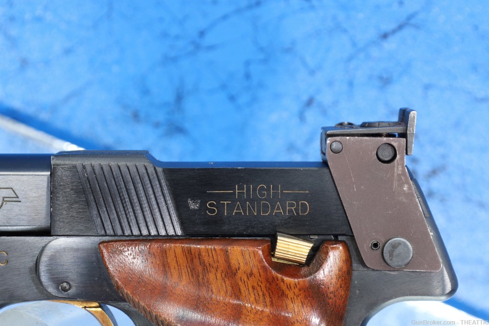 HIGH STANDARD OLYMPIC 22 SHORT WITH BARREL WEIGHT AND COMP BARREL-img-5
