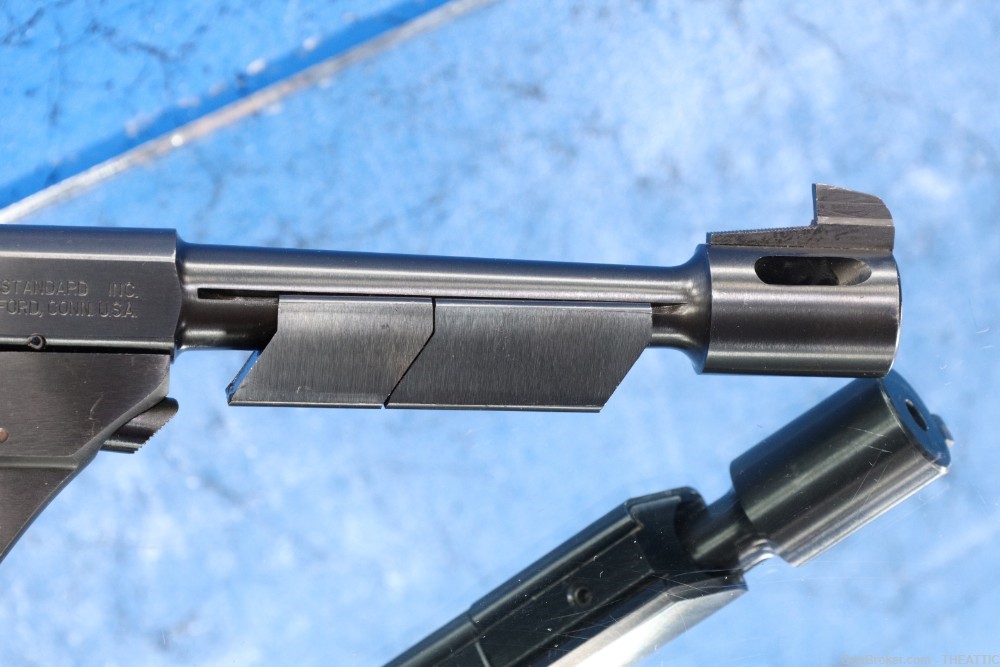 HIGH STANDARD OLYMPIC 22 SHORT WITH BARREL WEIGHT AND COMP BARREL-img-35