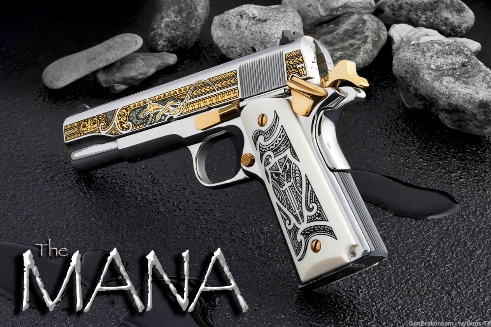 COLT 1911 .38 SUPER, MATCHING SET OF TWO: THE HAKA & THE MANA, ONE of 200 -img-11