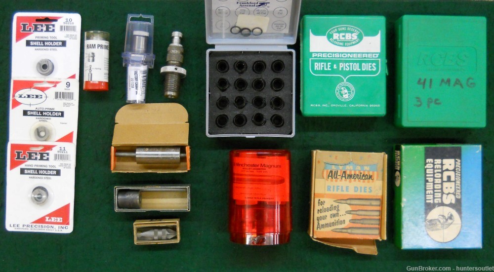 Reloading Supplies 5 Sets of Dies Plus Tools, Shell Holders & More! PENNY!-img-0