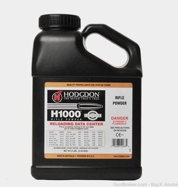 Hodgdon Extreme H1000 Rifle Powder 8 lbs 7mm STW, 7mm rem mag-img-0