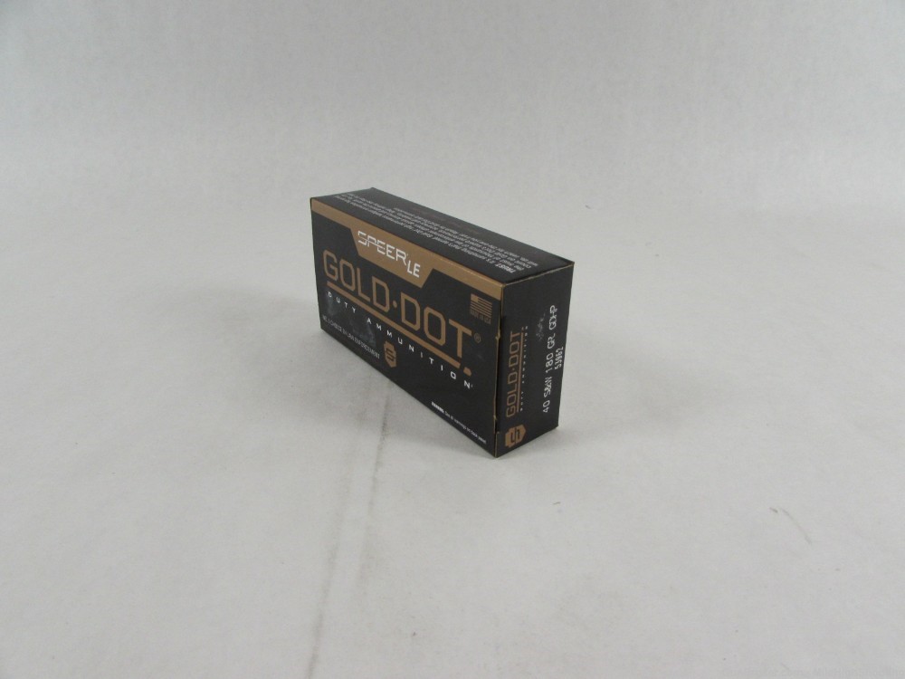 Speer LE Gold Dot  53962 .40 S&W 180GR GDHP 20 50rd boxes 1000rds-img-1