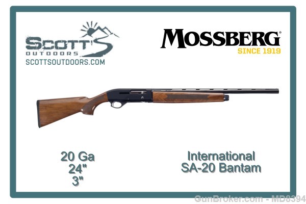 Mossberg International SA-20 Youth Bantam Semi Auto Shotgun 20 Gauge 24"-img-0