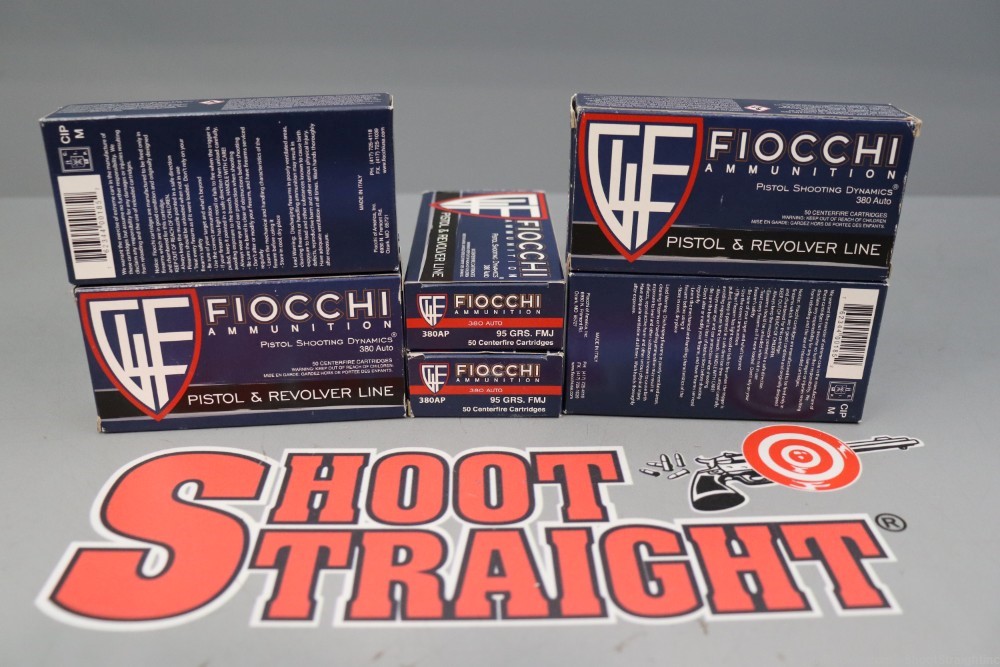 Lot o' 300-rounds Fiocchi .380ACP 95gr FMJ Ammunition -img-0