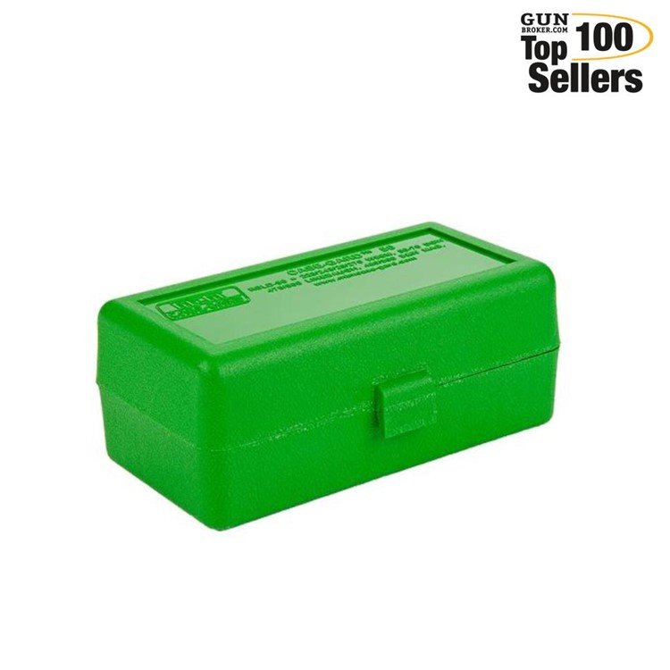 MTM 50 Round 223 270 WSSM 460 500 S&W Green Flip-Top Ammo Box (RSLD-50-10)-img-0