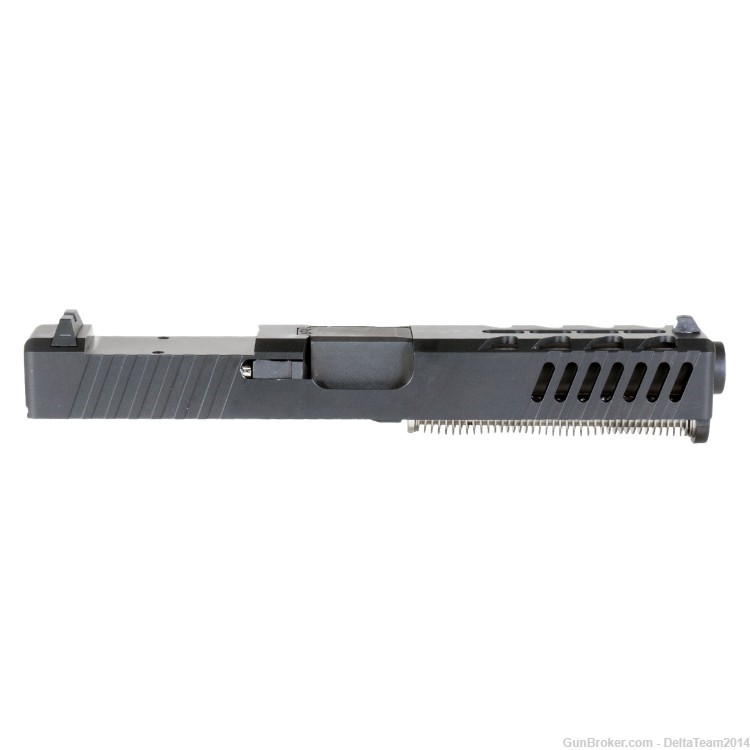 Complete RMR Slide for Glock 17 - Black DLC Lighting Cut Slide - Assembled-img-1