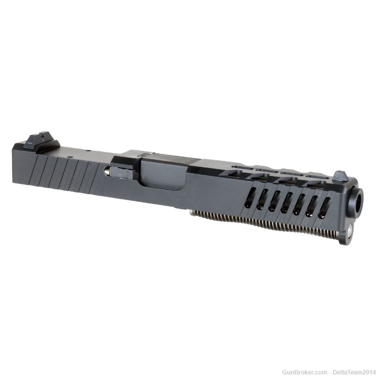 Complete RMR Slide for Glock 17 - Black DLC Lighting Cut Slide - Assembled-img-0