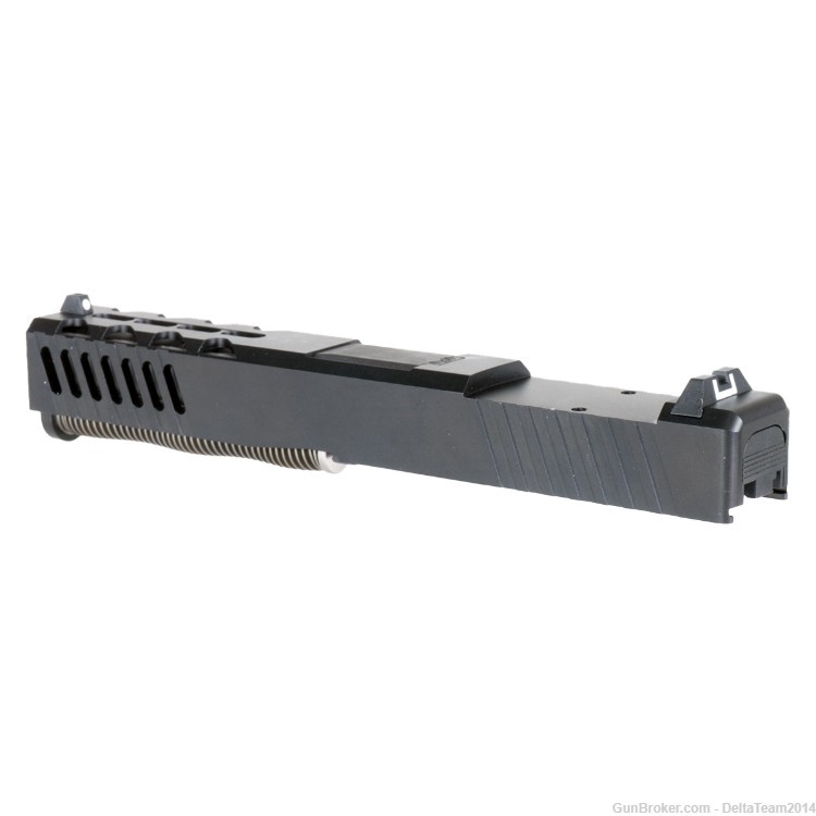 Complete RMR Slide for Glock 17 - Black DLC Lighting Cut Slide - Assembled-img-3