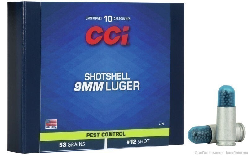 CCI 9mm LUGER SHOTSHELLS #12 SHOT - 200 Rd CASE - NEW - 3790-img-0