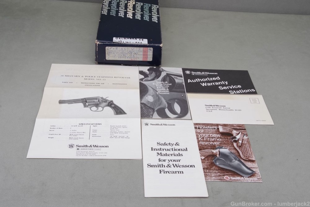 1981 Smith & Wesson 64-3 38 Spcl. 4'' Delaware State Police w Orig Box 98%+-img-5