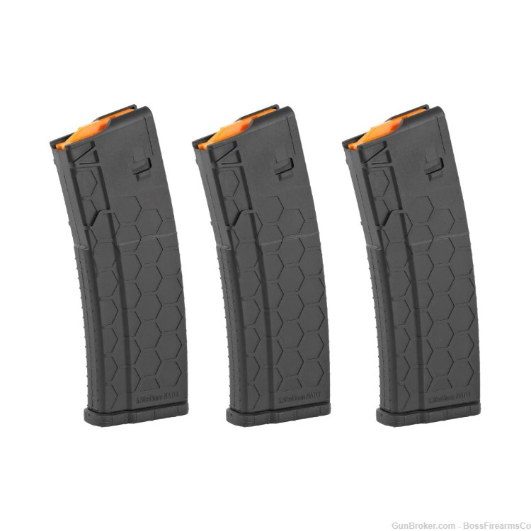 Sentry Hexmag 30rd Polymer Magazines Lot of 3 HX30-AR15S2-BLK-img-0