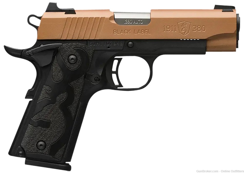 Browning 1911-380 Black Label Compact 380 ACP 3" Copper Cerakote 051988492-img-1