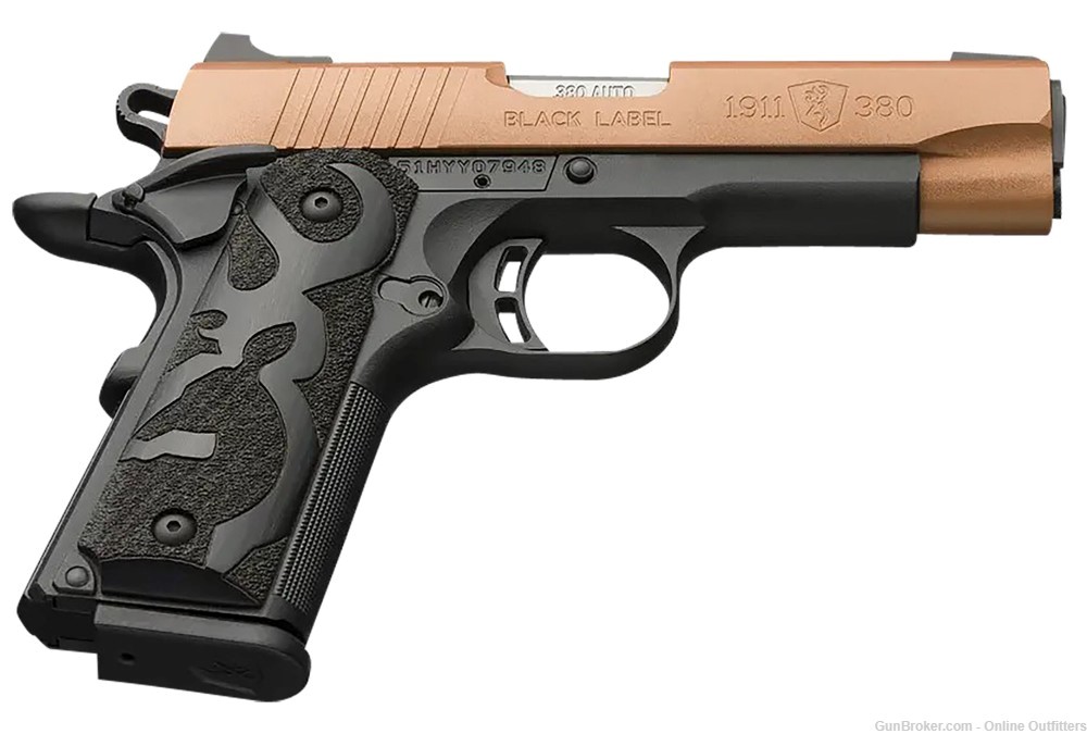 Browning 1911-380 Black Label Compact 380 ACP 3" Copper Cerakote 051988492-img-2