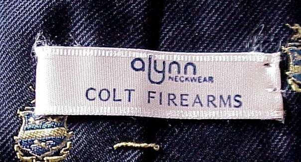 Colt Firearms 1970's Alynn Armsmear Crest Blue Tie-img-2