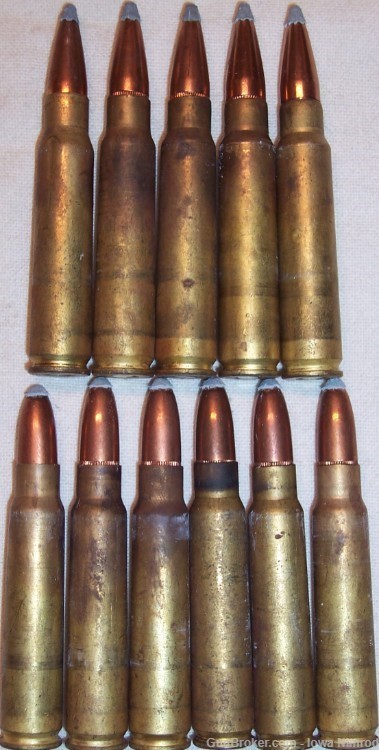 Custom Hand Loaded 7.65 x 54 Argentine Mauser From 30-06 Cases 11 Rounds-img-0