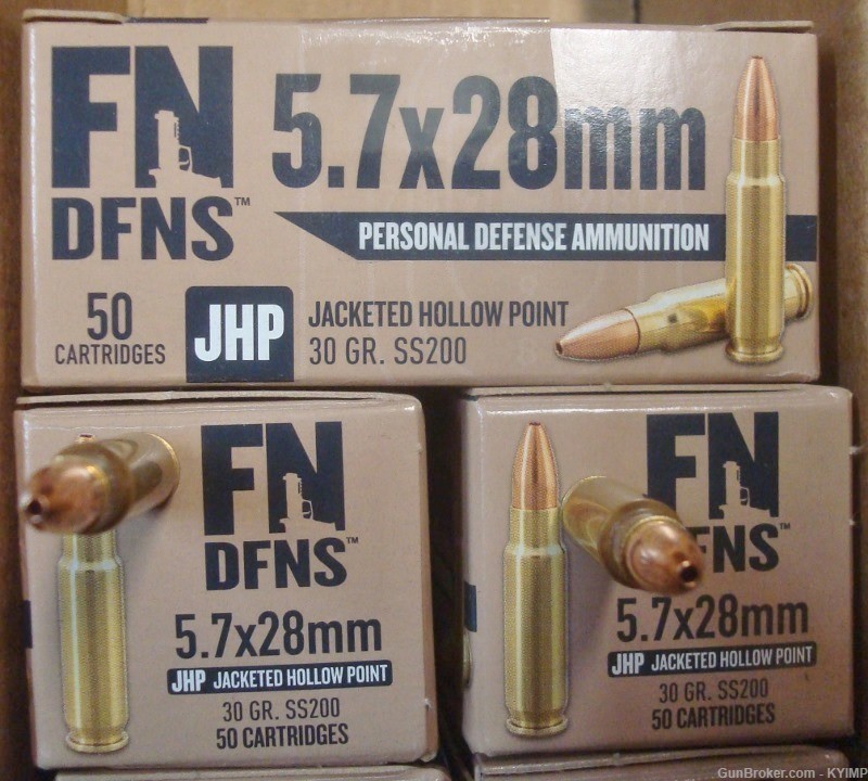 500 FN 5.7x28 JHP 30 grain SS200 New Ammo 5.7 FN PS90 NEW Ammunition-img-1