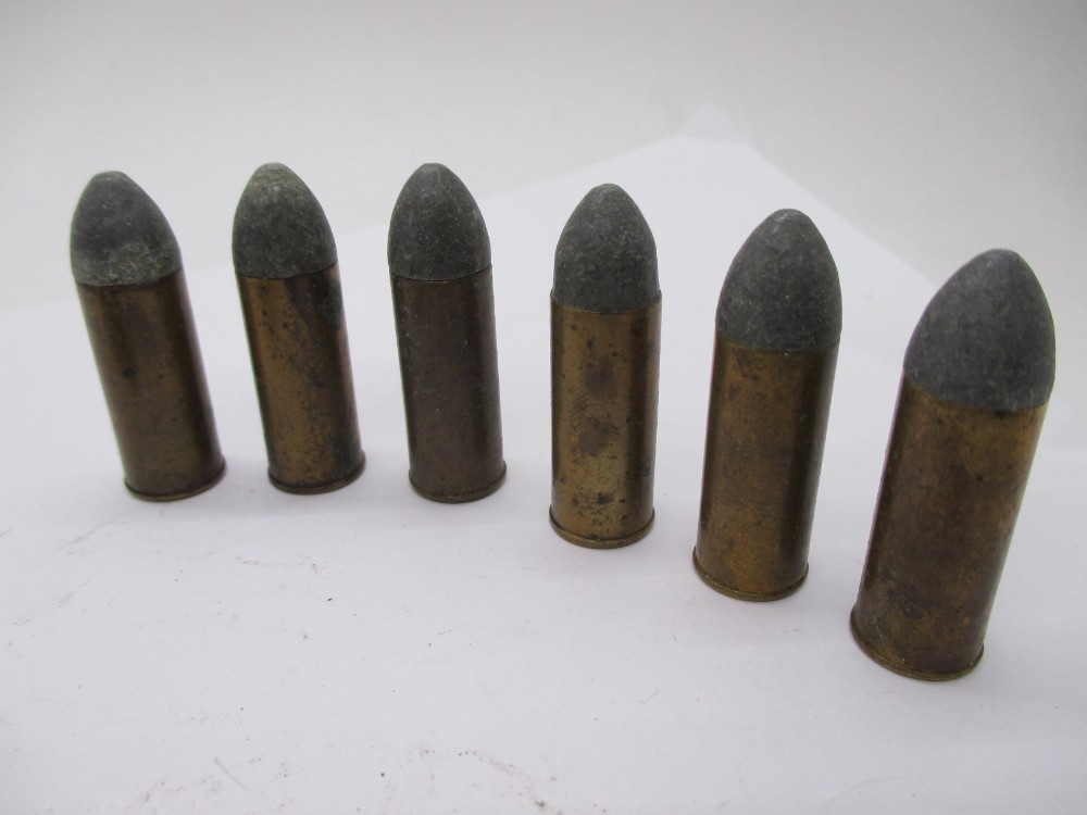 6 count old WRA Co. 44 Colt revolver cartridges-img-0