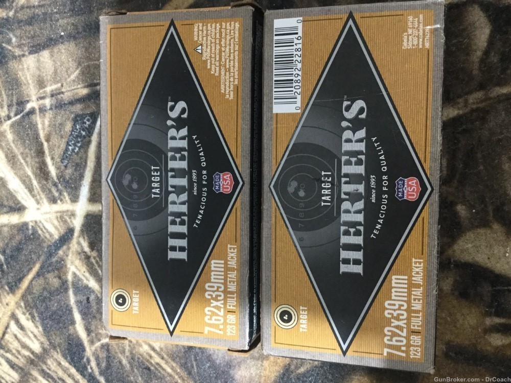 Herters 7.62x39mm ammo two boxes-img-0