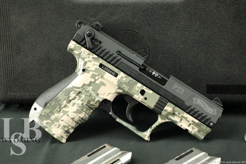 Walther Arms P22 .22lr 3.25” Digital Camo Semi-Auto Pistol, & Extra Mag-img-0