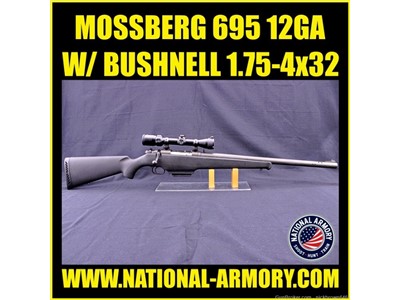 MOSSBERG 695 12GA 22" PORTED RIFLED BBL BUSHNELL 1.75-4x32MM SLUG GUN SCOPE