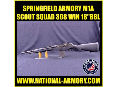 SPRINGFIELD ARMORY M1A SCOUT SQUAD 308 WIN 18" BBL BLACK SYNTHETIC STOCK