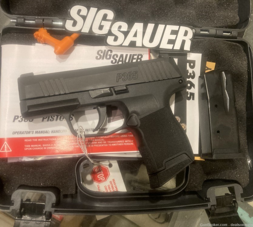 Sig Sauer P365 9mm model 365-9-BXR3 New in Hard Case (no card fees added)-img-1