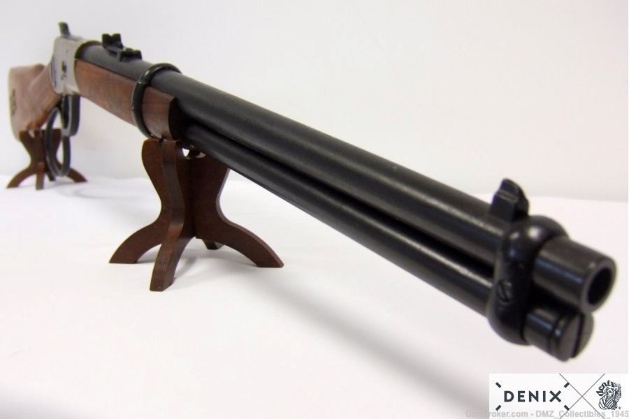 Old West M1892 Replica Antique Brass Finish Loop Lever Rifle Denix-img-4