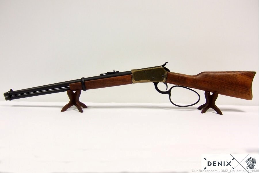 Old West M1892 Replica Antique Brass Finish Loop Lever Rifle Denix-img-5