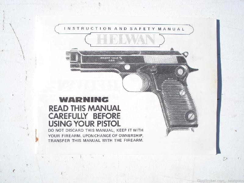 Maadi Egypt Helwan 9mm Pistol Interarms Beretta 1951-img-7
