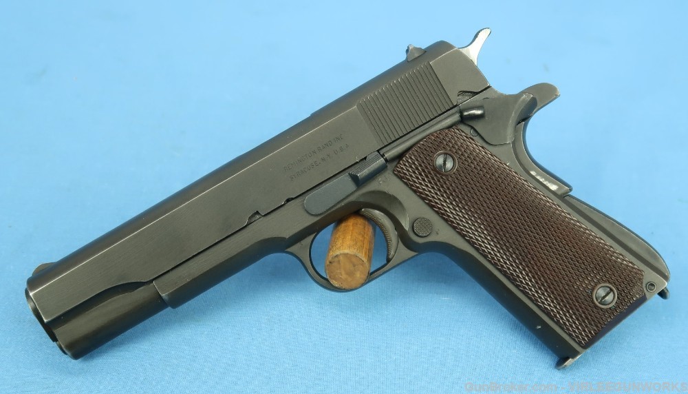 US Military Remington Rand Model 1911A1 Pistol 45 ACP WWII 1944-img-33