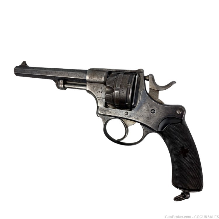 Waffenfabrik Bern Swiss M.1878 Antique Revolver 10.4mm CF Rare Antique -img-6