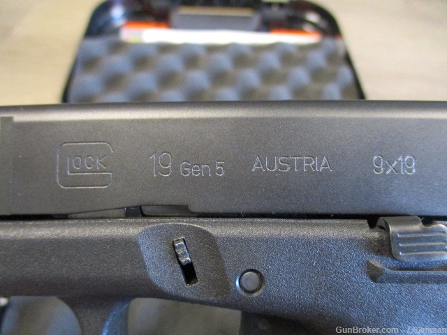 Glock 19 Gen 5 9mm Semi Auto Pistol Gen5 G19 G-19 9x19 Nato AMBI -img-2