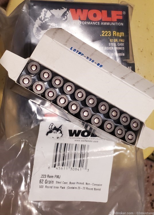 Wolf 223 Remington 300 rounds (220 rds 62 gr FMJ, 80 rds 55 gr copper HP)-img-3