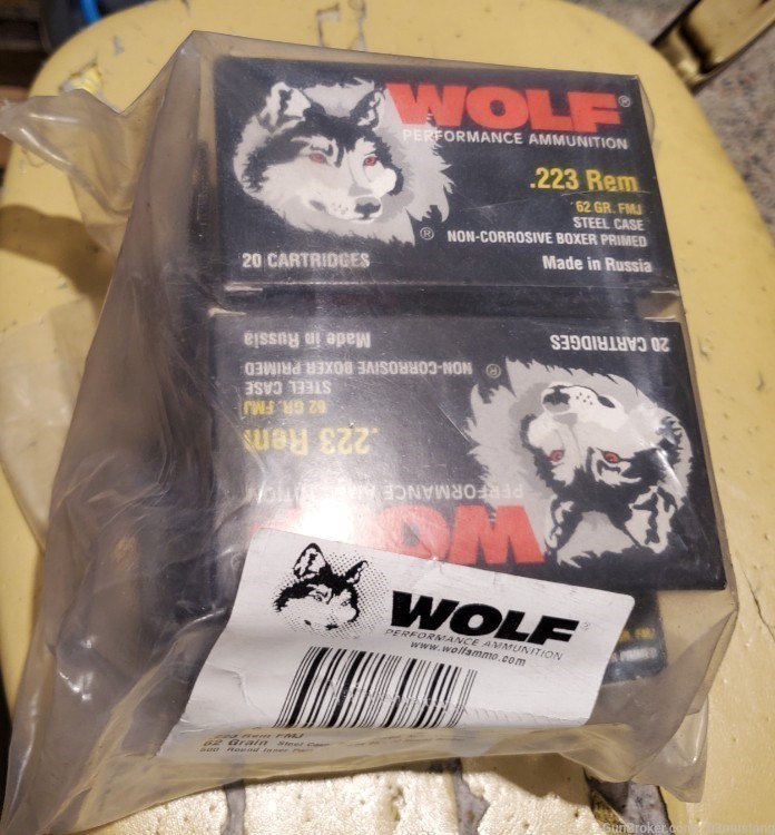 Wolf 223 Remington 300 rounds (220 rds 62 gr FMJ, 80 rds 55 gr copper HP)-img-2