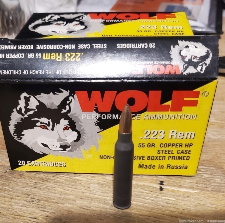 Wolf 223 Remington 300 rounds (220 rds 62 gr FMJ, 80 rds 55 gr copper HP)-img-6